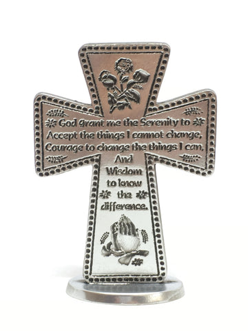 Pewter Standing Cross - Serenity Verse-Plaque-Serenity Gifts