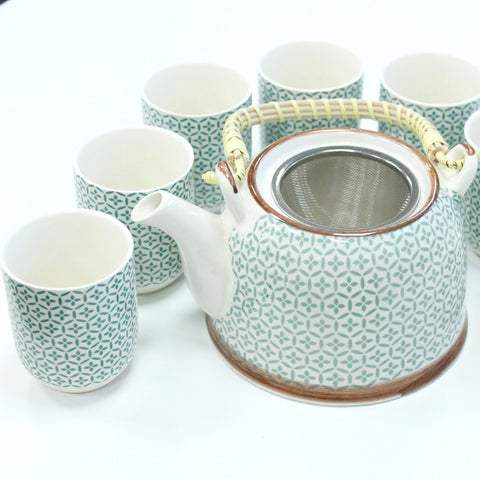 Herbal Teapot Set - Green Mosaic-Herbal Teapot Set-Serenity Gifts