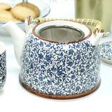 Herbal Teapot Set - Blue Floral-Herbal Teapot Set-Serenity Gifts