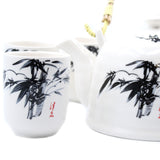 Herbal Teapot Set - White Oriental-Herbal Teapot Set-Serenity Gifts
