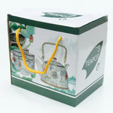 Herbal Teapot Set - White Oriental-Herbal Teapot Set-Serenity Gifts