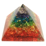 Orgonite Pyramid - Chakra Gemstones - 70mm-Orgonite-Serenity Gifts