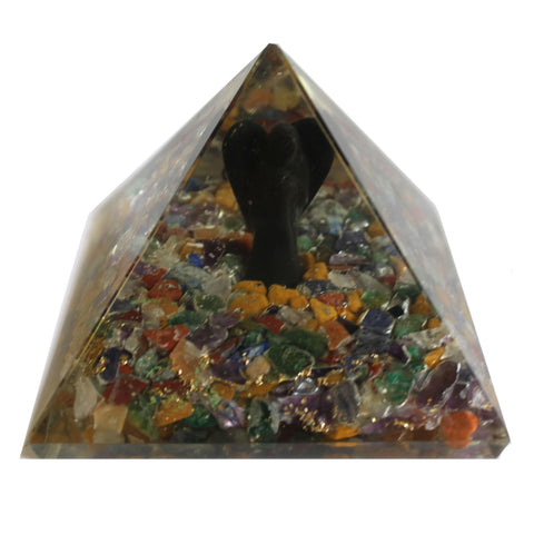 Orgonite Pyramid 70mm - Mixed Design - Angel-Orgonite-Serenity Gifts
