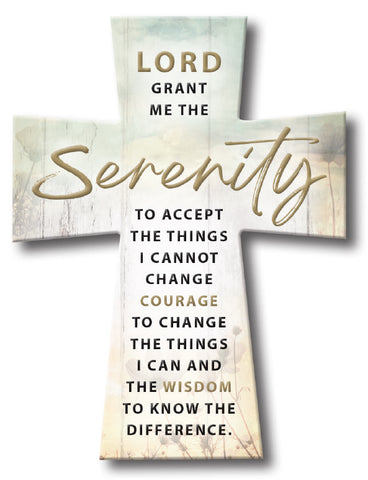 Serenity Prayer Resin Cross-Wall Plaque-Serenity Gifts