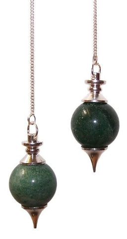 Gemstone Sphere Pendulums - Green Aventurine-Pendulum-Serenity Gifts