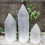 Selenite Point Tower 20cm-Crystal Gemstone-Serenity Gifts