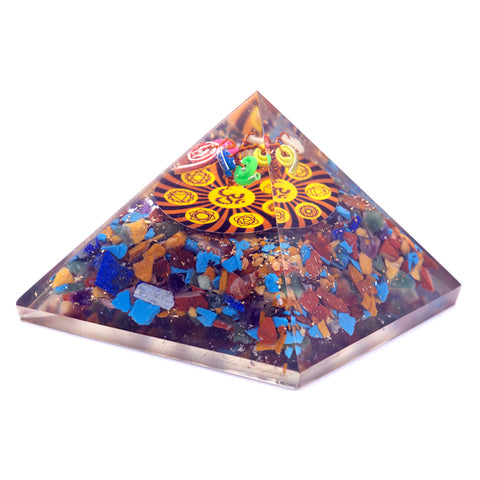 Orgonite Pyramid - Om Chakra - 70mm-Orgonite-Serenity Gifts