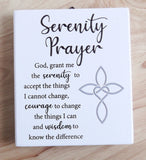 Serenity Prayer Ceramic Plaque - White-Wall Plaque-Serenity Gifts