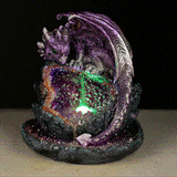 Purple Dragon Backflow Incense Burner with Light