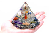 Orgonite 7 sided Pyramid - Gemstone Wisdom Tree - 90mm-Orgonite-Serenity Gifts