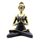 Yoga Lady Figure - Bronze & Black 24cm-Yoga figurine-Serenity Gifts