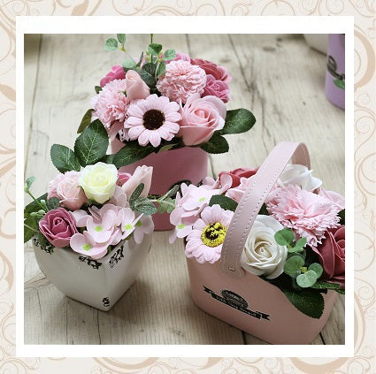 Soap Flower Bouquets and Baskets