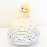 Figurine - Angel and Child Music Box by Precious Moments-Baptism & Christening-Serenity Gifts