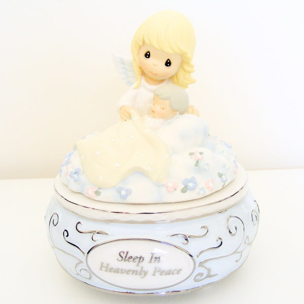 Figurine - Angel and Child Music Box by Precious Moments-Baptism & Christening-Serenity Gifts