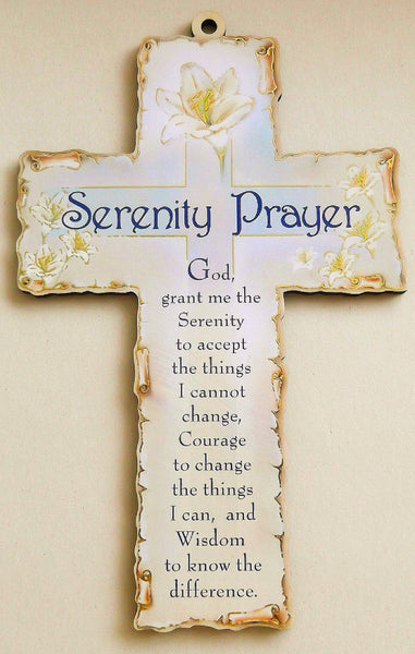 Wood Plaque Cross - Serenity Verse-Plaque-Serenity Gifts