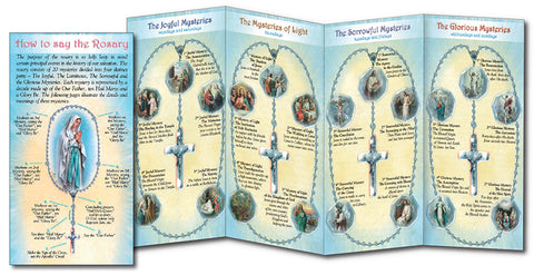 How To Say The Rosary Leaflet-how to pray the rosary leaflet-Serenity Gifts