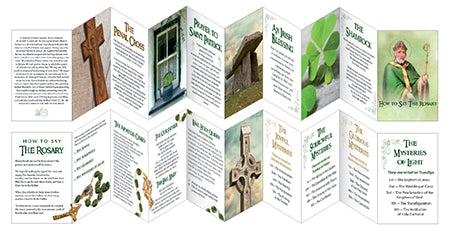 How To Say The Rosary Leaflet - St Patrick-how to pray the rosary leaflet-Serenity Gifts