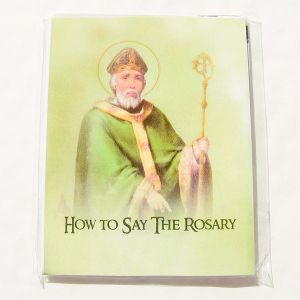 How To Say The Rosary Leaflet - St Patrick-how to pray the rosary leaflet-Serenity Gifts