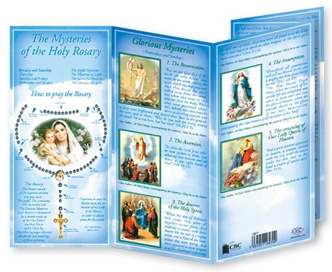 The Mysteries Of The Holy Rosary Leaflet-how to pray the rosary leaflet-Serenity Gifts