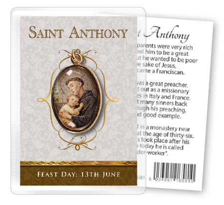 Medal with Prayer Card - St. Anthony-Medal and prayer card-Serenity Gifts