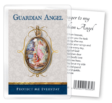 Medal with Prayer Card - Guardian Angel-Medal and prayer card-Serenity Gifts