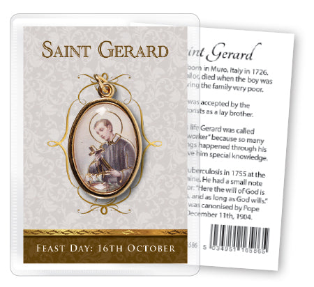 Medal with Prayer Card - Saint Gerard-Medal and prayer card-Serenity Gifts