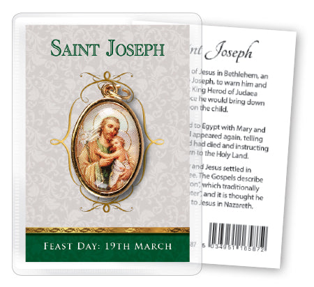 Medal with Prayer Card - Saint Joseph-Medal and prayer card-Serenity Gifts