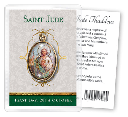 Medal with Prayer Card - Saint Jude-Medal and prayer card-Serenity Gifts
