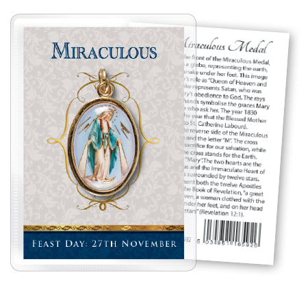 Medal with Prayer Card - Miraculous-Medal and prayer card-Serenity Gifts