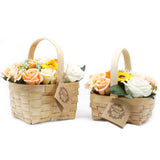 Orange Flower Bath Bouquet in Wicker Basket - LARGE-Bath Bomb-Serenity Gifts