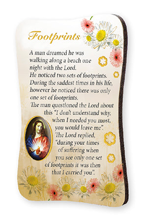 Fridge Magnet - Footprints in the Sand-Wooden Fridge Magnet-Serenity Gifts