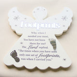 Footprints Verse Wood Plaque - Angel-Plaque-Serenity Gifts