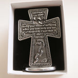 Footprints In The Sand Pewter Standing Cross-Cross-Serenity Gifts