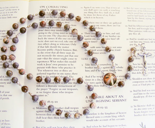 Divine Mercy Rosary -Handmade-Rosary Beads-Serenity Gifts