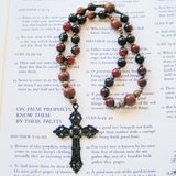 Handmade Anglican Rosary - Mahogany Obsidian and Brown Banded Agate-Rosary Beads-Serenity Gifts