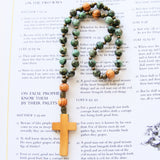 Handmade Anglican Rosary - Chrysoprase - Green/Black-Rosary Beads-Serenity Gifts