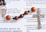 Holy Mother Rosary - Cherry Brown Wooden Bead-Rosary Beads-Serenity Gifts
