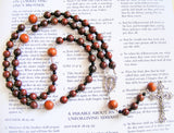 Holy Mother Rosary - Cherry Brown Wooden Bead-Rosary Beads-Serenity Gifts