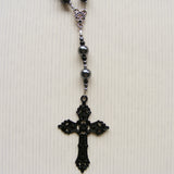 Handmade Anglican Rosary - Spider Web Jasper and Black Onyx-Jewellery-Serenity Gifts