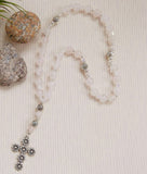 Handmade Anglican Rosary - Delicate Pink and White Jade-Jewellery-Serenity Gifts