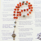 Handmade Anglican Rosary - Synthetic Amber and Hematite-Jewellery-Serenity Gifts