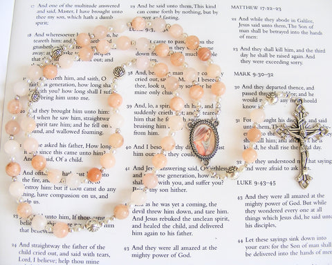 Holy Mother Rosary with Unique Centrepiece - Handmade-Rosary Beads-Serenity Gifts