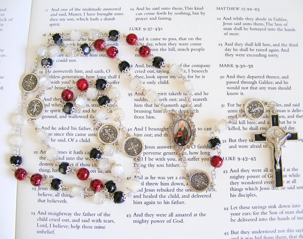 St Benedict Rosary - Handmade Catholic Rosary-Rosary Beads-Serenity Gifts