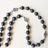 Handmade Anglican Rosary - Unique Centre - Blue Goldstone-Rosary Beads-Serenity Gifts