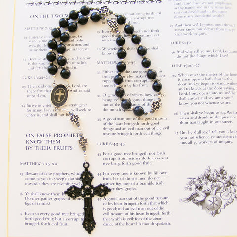 Handmade Anglican Rosary - Unique Centre - Blue Goldstone-Rosary Beads-Serenity Gifts