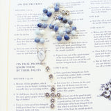 Handmade Anglican Rosary - Unique Centre - Blue Gemstones-Jewellery-Serenity Gifts