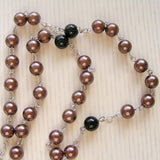 Handmade Anglican Rosary - Brown Faux Pearl-Christian Rosary-Serenity Gifts