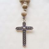 Handmade Anglican Rosary - Fossil Crinoid-Rosary Beads-Serenity Gifts