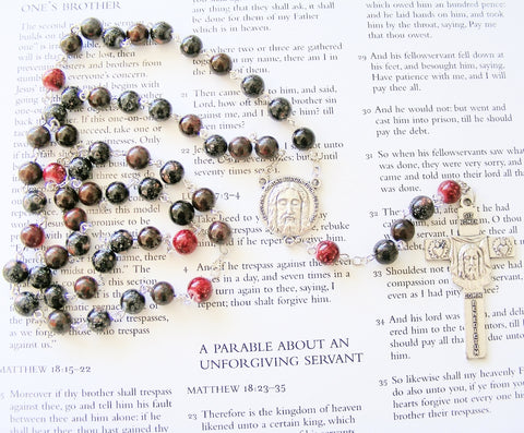 Holy Face Rosary -Catholic Rosary - Handmade-Rosary Beads-Serenity Gifts