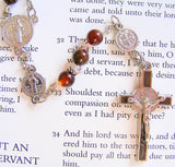 St Benedict Rosary - Handmade Catholic Rosary -Brown-Rosary Beads-Serenity Gifts